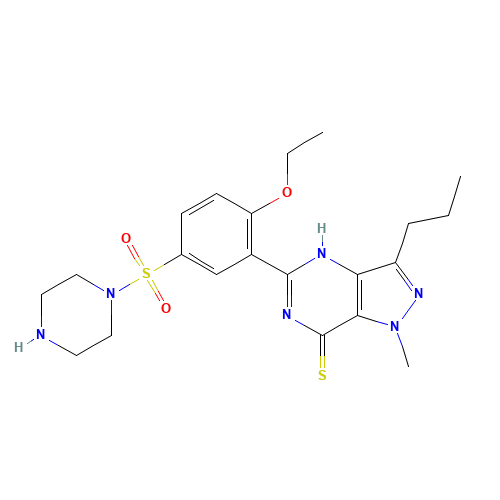 Desmethyl Thiosildenafil (CAS: 479073-86-4) - Chemical Structure and Molecular Formula 
