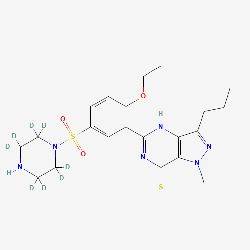 Desmethyl Thiosildenafil-d8 (CAS: 1215321-44-0) - Chemical Structure and Molecular Formula 