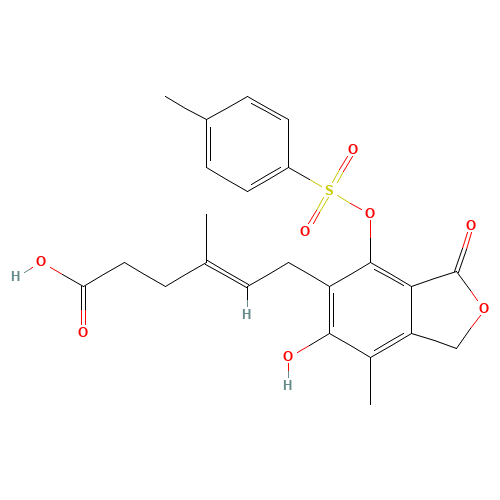 4'-Desmethyl-6'-tosylmycophenolic Acid (CAS: 171808-03-0) - Chemical Structure and Molecular Formula 