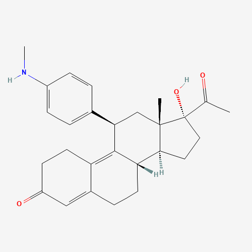 N-Desmethyl Ulipristal (CAS: 159681-67-1) - Chemical Structure and Molecular Formula 