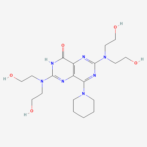 4-Despiperidinyl-4-hydroxy Dipyridamole (CAS: 68006-07-5) - Chemical Structure and Molecular Formula 