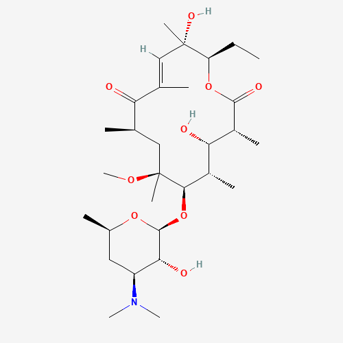 (10E)-3-O-De(a-L-cladinose)-10-dehydro-11-dehydroxy-6-O-methyl-erythromycin (CAS: 198782-59-1) - Related Chemical Product