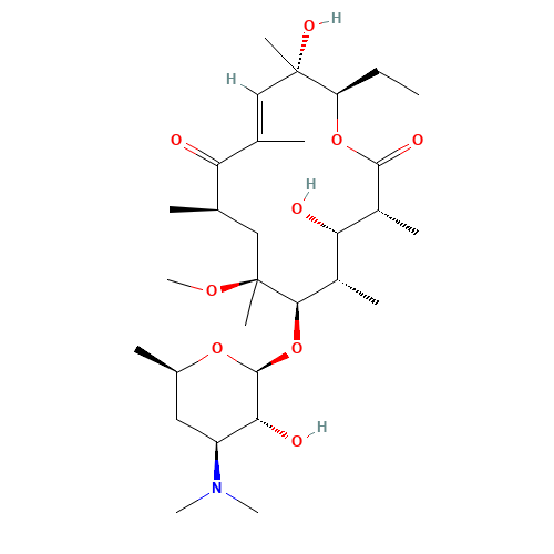 (10E)-3-O-De(a-L-cladinose)-10-dehydro-11-dehydroxy-6-O-methyl-erythromycin (CAS: 198782-59-1) - Related Chemical Product