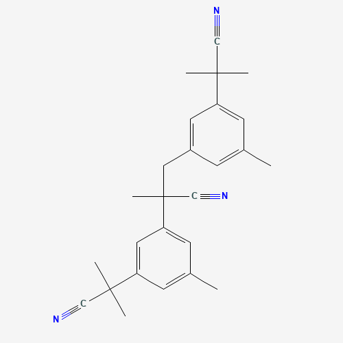 Di-Destriazole Anastrozole Dimer Impurity chemical structure Di-Destriazole Anastrozole Dimer Impurity (CAS: 918312-71-7) - Chemical Structure and Molecular Formula
