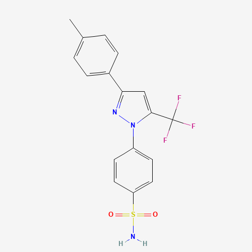 N-De(4-sulfonamidophenyl)-N'-(4-sulfonamidophenyl) Celecoxib (CAS: 331943-04-5) - Chemical Structure and Molecular Formula 