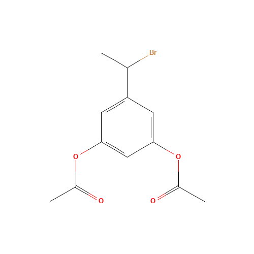 1-(3,5-Diacetoxyphenyl)-1-bromoethane (CAS: 1026420-83-6) - Chemical Structure and Molecular Formula 