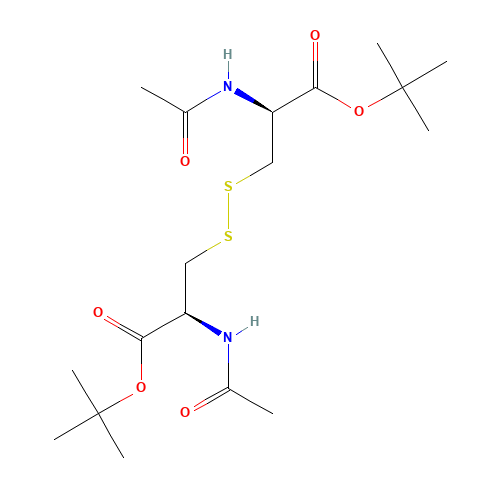 N,N'-Diacetyl-L-cystine Bis(tert-Butyl) Diester (CAS: 1079950-07-4) - Chemical Structure and Molecular Formula 