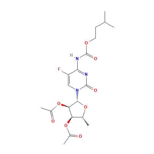 2',3'-Di-O-acetyl-5'-deoxy-5-fluoro-N-[(3-methylbutoxy)carbonyl]cytidine (CAS: 162204-22-0) - Related Chemical Product