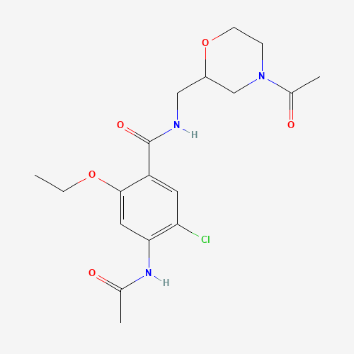 N,N-Diacetyl Des-4-fluorobenzyl Mosapride (CAS: 170799-32-3) - Chemical Structure and Molecular Formula 