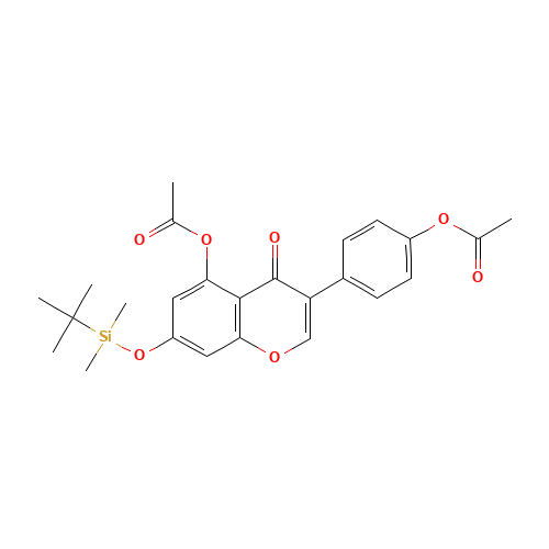 4',5-Di-O-acetyl-7-O-tert-butyldimethylsilyl Genistein (CAS: 470666-99-0) - Related Chemical Product