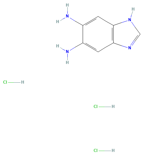 5,6-Diaminobenzimidazole Trihydrochloride (CAS: 355115-85-4) - Chemical Structure and Molecular Formula 