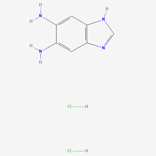 5,6-Diaminobenzimidazole Dihydrochloride (CAS: 90000-54-7) - Chemical Structure and Molecular Formula 