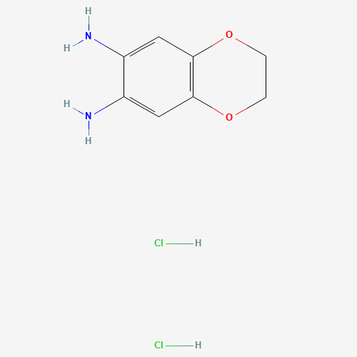 1,2-Diamino-4,5-ethylenedioxybenzene,Dihydrochloride (CAS: 73448-02-9) - Chemical Structure and Molecular Formula 