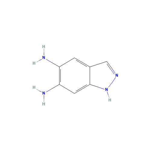 5,6-Diaminoindazole (CAS: 7404-68-4) - Chemical Structure and Molecular Formula 