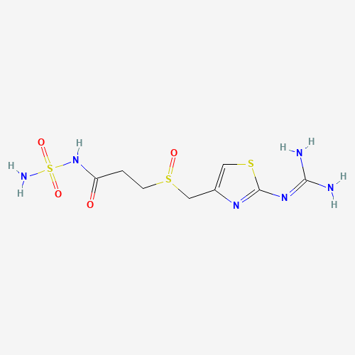 3-[2-(Diaminomethyleneamino)-1,3-thiazol-4-ylmethylsulphinyl]-N-sulphamoyl propanamide (Famotidine Metabolite) (CAS: 1020719-36-1) - Related Chemical Product