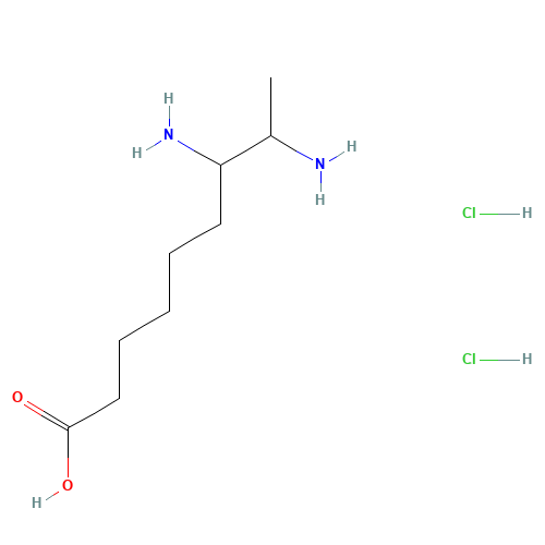 7,8-Diaminopelargonic Acid Dihydrochloride (CAS: 951786-35-9) - Chemical Structure and Molecular Formula 