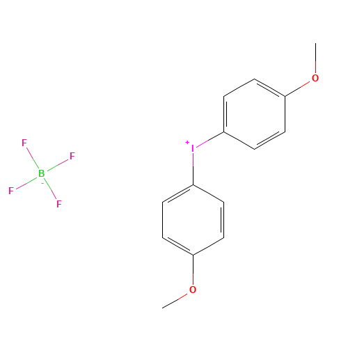 Di(p-anisyl)iodonium Tetrafluoborate (CAS: 1426-58-0) - Chemical Structure and Molecular Formula 