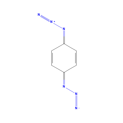 1,4-Diazido Benzene (CAS: 2294-47-5) - Chemical Structure and Molecular Formula 