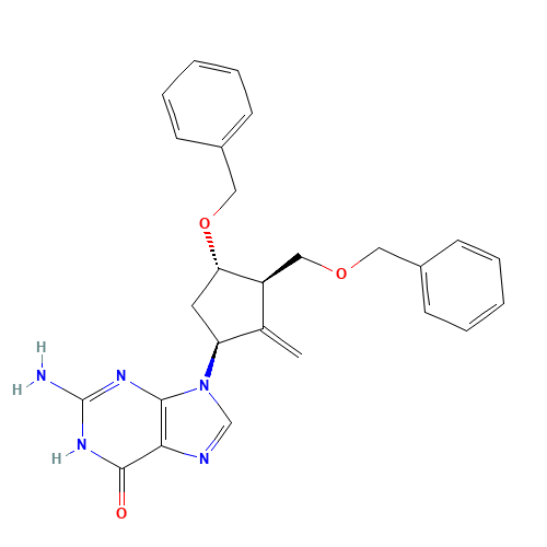 3',5'-Di-O-benzyl Entecavir (CAS: 142217-81-0) - Chemical Structure and Molecular Formula 