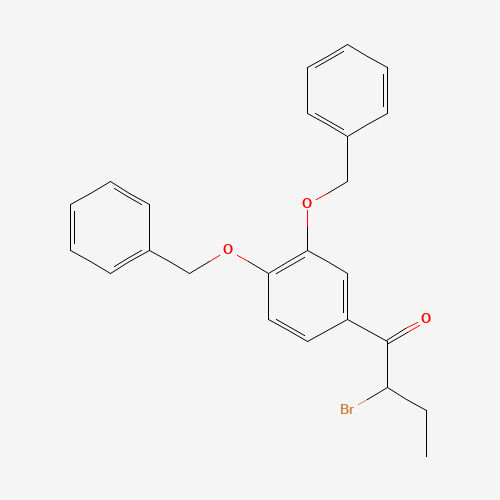 rac 1-[3,4-(Dibenzyloxy)phenyl]-2-bromo-1-butanone (CAS: 24538-60-1) - Chemical Structure and Molecular Formula 