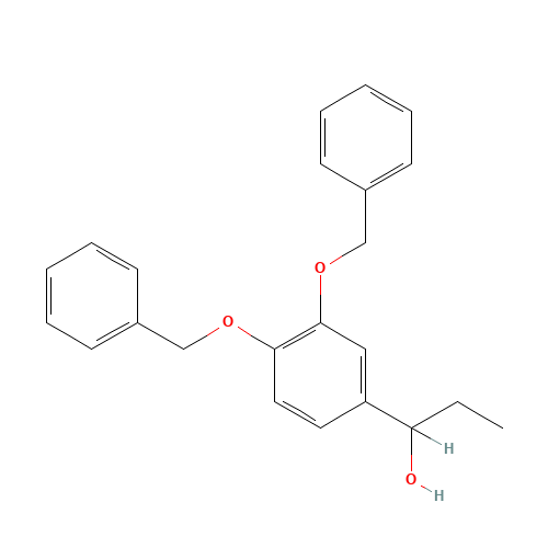 1-(3',4'-Dibenzyloxyphenyl)-1-propanol (CAS: 157701-80-9) - Chemical Structure and Molecular Formula 