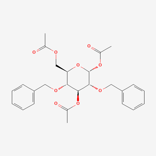 2,4-Di-O-benzyl-1,3,6-tri-O-acetyl-a-D-glucopyranose (CAS: 79414-66-7) - Chemical Structure and Molecular Formula 