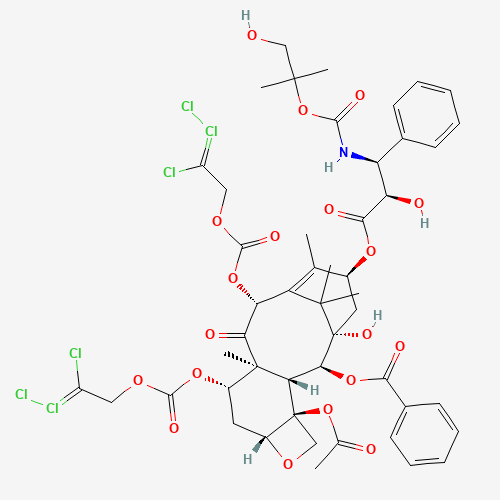 N-Des-t-boc-N-2-(1-hydroxy-2-methyl)propyloxycarbonxyl-7,10-O-bis{[(2,2,2-trichloroethyl)oxy]carbonyl} Docetaxel (CAS: 160651-89-8) - Related Chemical Product