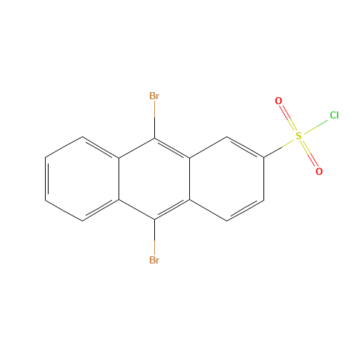 9,10-Dibromoanthracene-2-sulfonyl Chloride (CAS: 210174-74-6) - Chemical Structure and Molecular Formula 