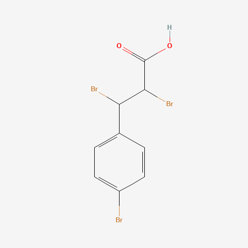2,3-Dibromo-2-(4-bromophenyl)propionic Acid (CAS: 112595-55-8) - Chemical Structure and Molecular Formula 