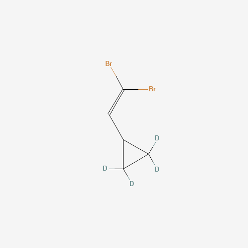 1-(2,2-Dibromoethenyl)-2,2,3,3-d4-cyclopropane (CAS: 1184977-20-5) - Chemical Structure and Molecular Formula 