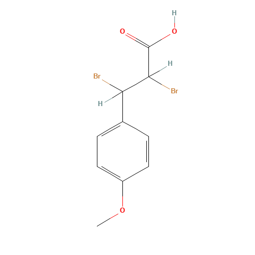 2,3-Dibromo-3-(p-methoxyl)phenyl Propionic Acid (CAS: 77820-32-7) - Chemical Structure and Molecular Formula 