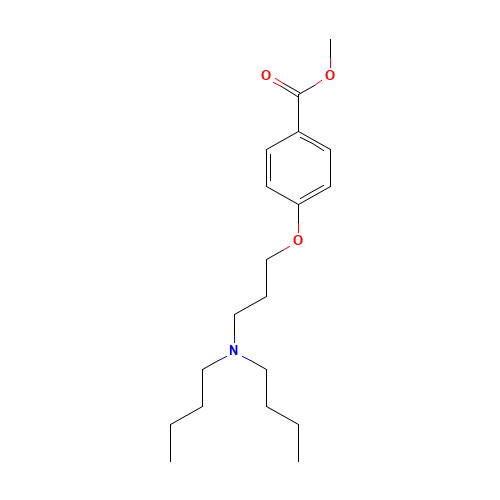 4-[3-(Dibutylamino)propoxy]benzoic Acid Methyl Ester (CAS: 437651-42-8) - Chemical Structure and Molecular Formula 