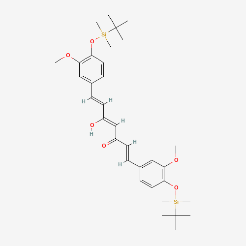 Di-(tert-Butyl-dimethylsilyl) Curcumin (CAS: 1134639-23-8) - Chemical Structure and Molecular Formula 