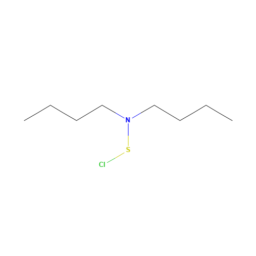 Di-N-butyl Amidosulfenyl Chloride (CAS: 6541-82-8) - Chemical Structure and Molecular Formula 