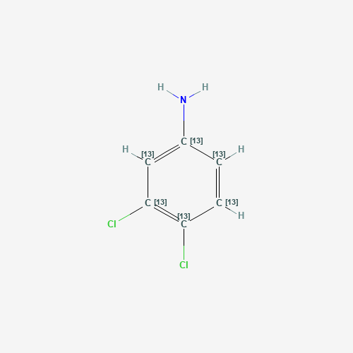 3,4-Dichloroaniline-13C6 (CAS: 89059-40-5) - Chemical Structure and Molecular Formula 