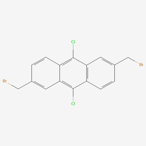 9,10-Dichloro-2,6-bis(bromomethyl)anthracene (CAS: 887354-43-0) - Chemical Structure and Molecular Formula 