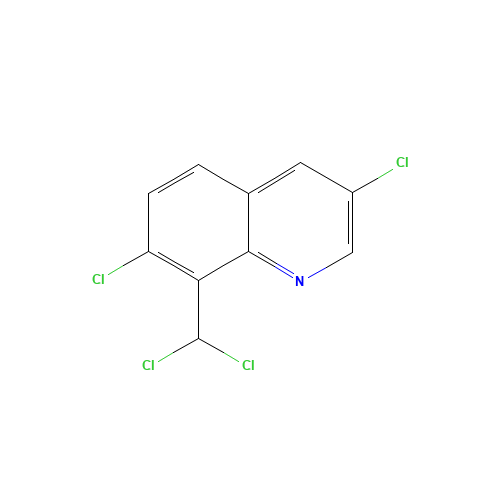 3,7-Dichloro-8-(dichloromethyl)quinoline (CAS: 84086-97-5) - Chemical Structure and Molecular Formula 