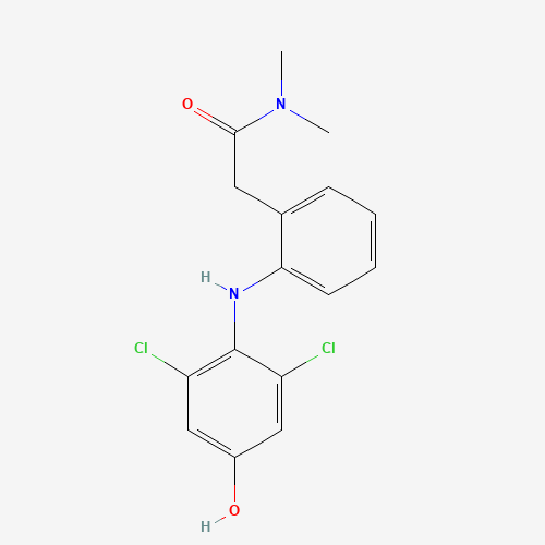2-[2-(2',6'-Dichloro-4'-hydroxphenylamino)phenyl]-N,N-dimethylacetamide (CAS: 698357-45-8) - Chemical Structure and Molecular Formula 