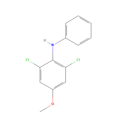 (2,6-Dichloro-4-methoxyphenyl)phenylamine (CAS: 136099-56-4) - Chemical Structure and Molecular Formula 