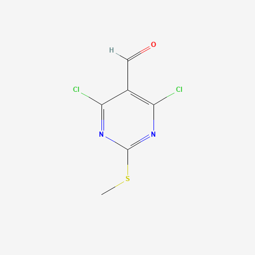 4,6-Dichloro-2-(methylthio)-5-formylpyrimidine (CAS: 33097-11-9) - Chemical Structure and Molecular Formula 