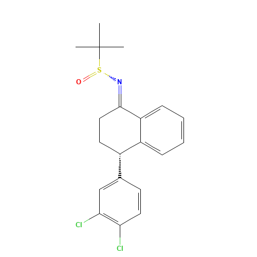 [S(R)]-N-[(4S)-4-(3,4-Dichlorophenyl)-3,4-dihydro-1(2H)-naphthalenylidene]-2-methyl-2-propanesulfinamide (CAS: 674767-90-9) - Related Chemical Product