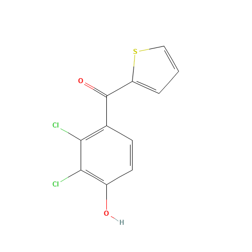 (2,3-Dichloro-4-oxyphenyl)-2-thienylmethanone (CAS: 40180-03-8) - Chemical Structure and Molecular Formula 