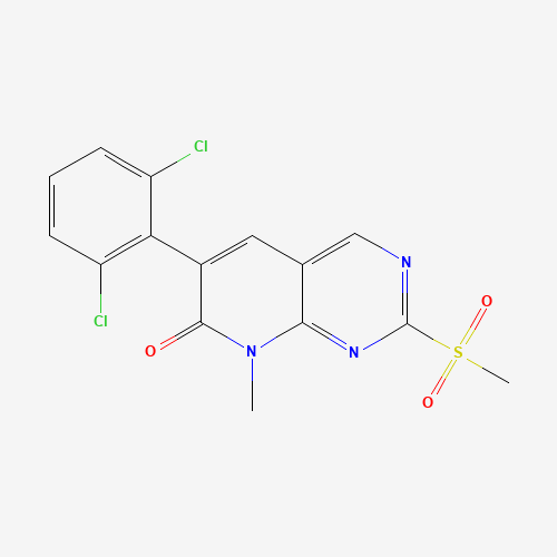 6-(2,6-Dichlorophenyl)-8-methyl-2-methylsulfonyl-8H-pyrido[2,3-d]pyrimidin-7-one (CAS: 185039-48-9) - Chemical Structure and Molecular Formula 