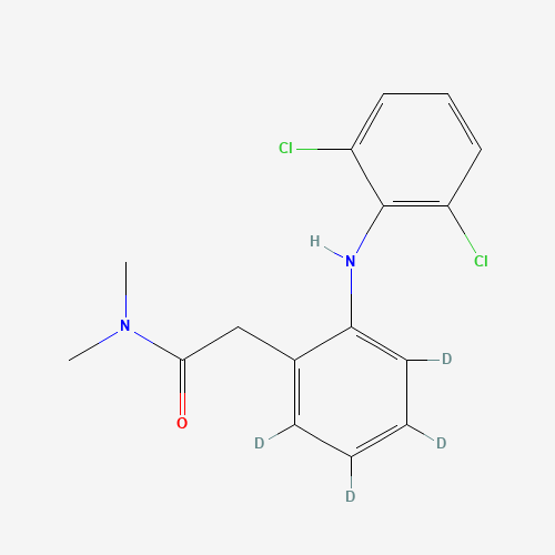 2-[(2,6-Dichlorophenyl)amino]-N,N-dimethylbenzeneacetamide-d4 (CAS: 1217360-64-9) - Chemical Structure and Molecular Formula 