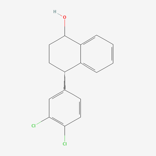 (S)-4-(3,4-Dichlorophenyl)-1,2,3,4-tetrahydro-1-naphthalenol (Mixture of Diastereomers) (CAS: 374777-87-4) - Chemical Structure and Molecular Formula 
