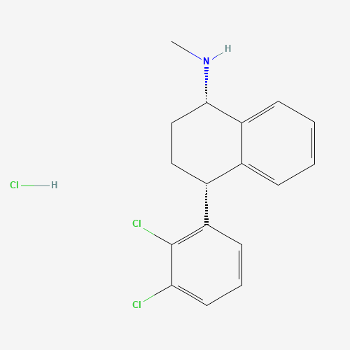 rac-cis-2,3-Dichloro Sertraline Hydrochloride (CAS: 1198084-29-5) - Chemical Structure and Molecular Formula 