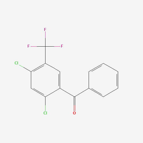 2,4-Dichloro-5-(trifluoromethyl)benzophenone (CAS: 95998-69-9) - Chemical Structure and Molecular Formula 