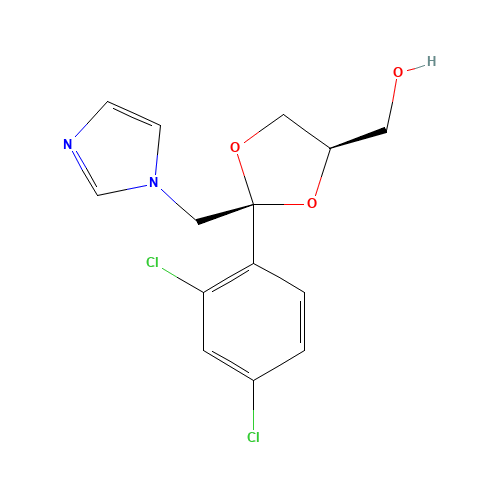 cis-2-(2,4-Dichlorophenyl)-2-(1H-imidazol-1-ylmethyl)-1,3-dioxolane-4-methanol (CAS: 61397-58-8) - Related Chemical Product