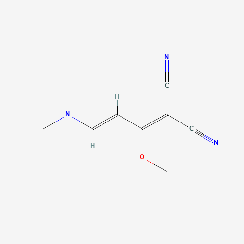 1,1-Dicyano-2-methoxy-4-dimethylamino-1,3-butadiene (CAS: 95689-38-6) - Chemical Structure and Molecular Formula 