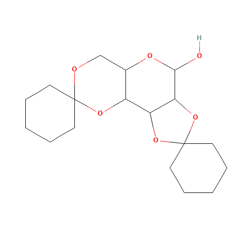 2,3:4,6-Di-o-cyclohexylidene-a-D-mannopyranose (CAS: 70835-78-8) - Chemical Structure and Molecular Formula 